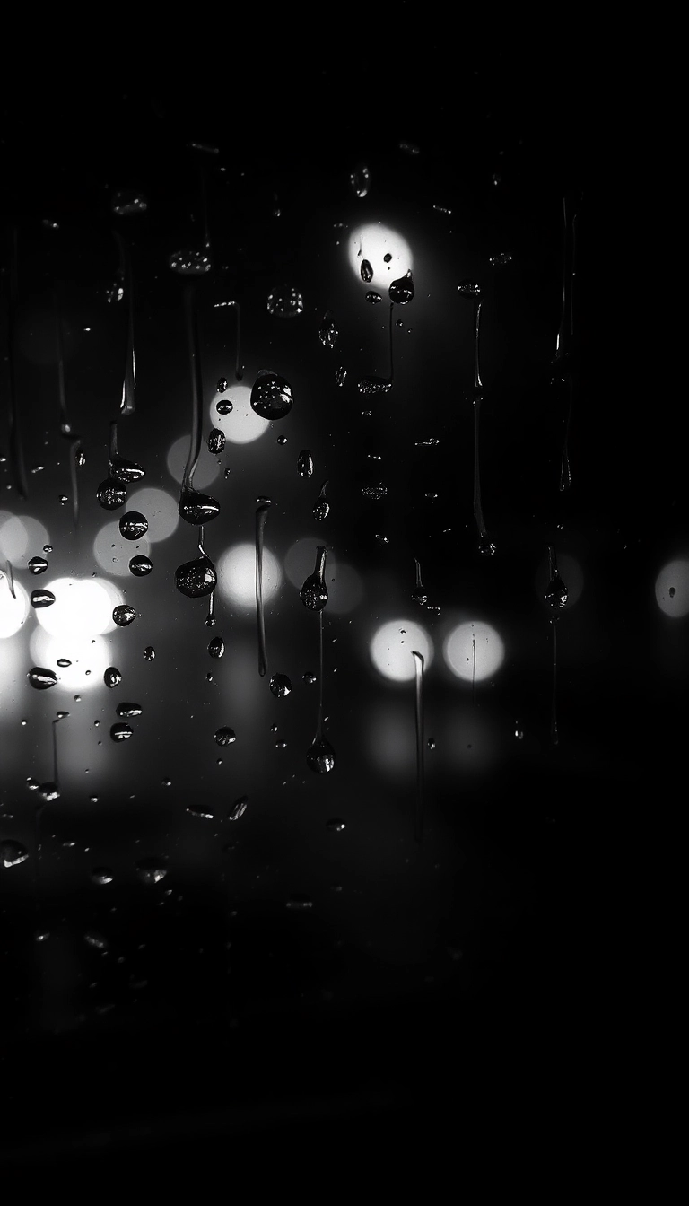 HD iPhone AI Night Car Rain Masterful Wallpaper Royalty-Free Stock Photo